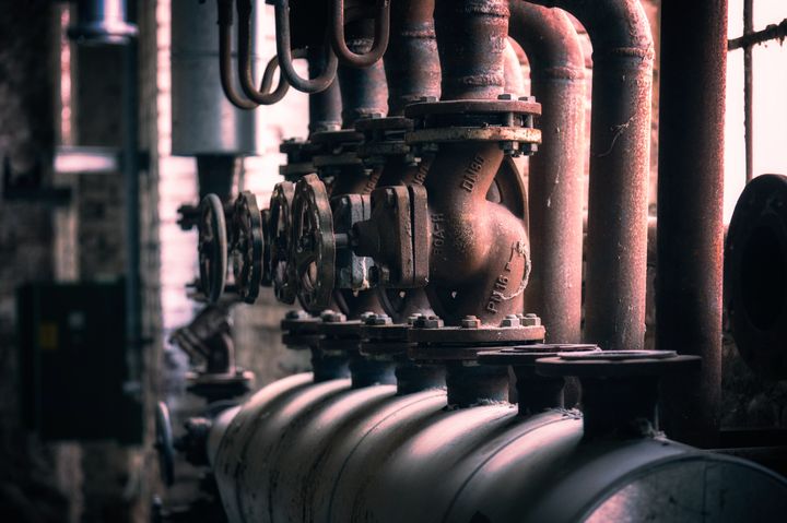 Boiler with pressure valves.